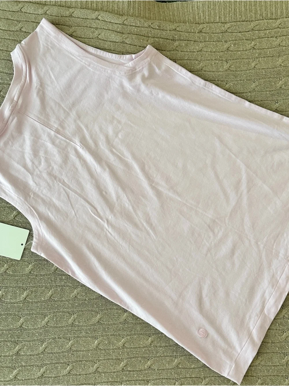 NWT Lululemon All Yours Organic Cotton Tank, Pink Organza, Medium